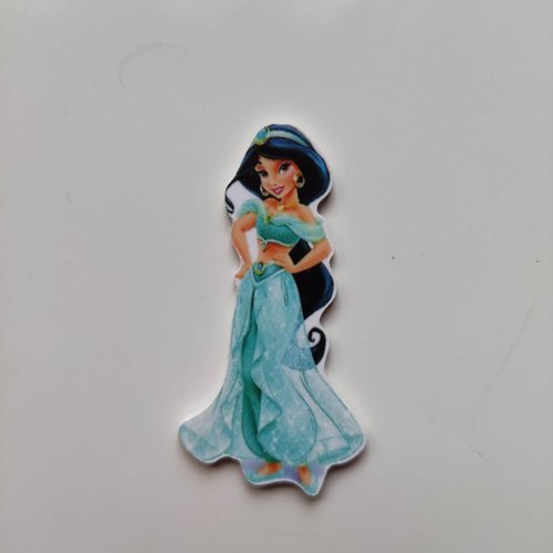 Cabochon plat en résine  princesse 1001 nuits jasmine  25*50mm