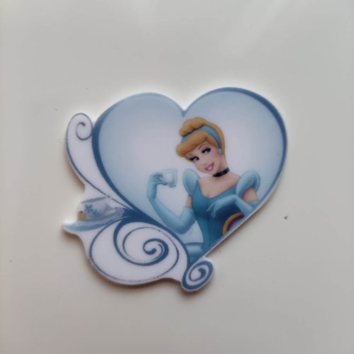 Cabochon  en résine   avec impression  princesse cendrillon  45*40mm