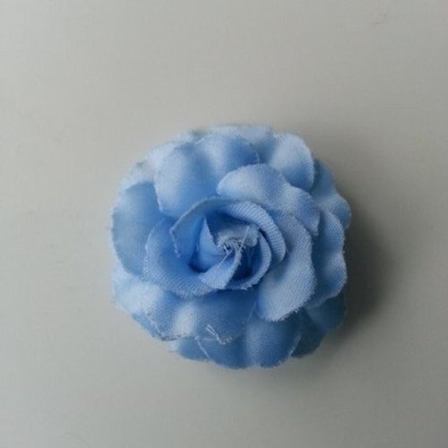 Fleur en tissu bleu de 45mm