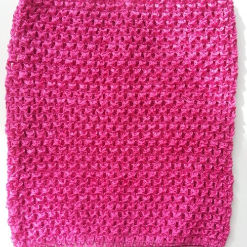 20 cm * 23 cm  bustier tube crochet rose fuchsia