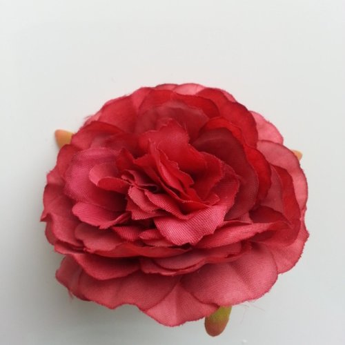 Fleur artificielle en tissu de 60mm bordeaux