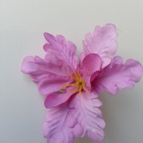 Fleur orchidée  artificielle en tissu mauve 60mm