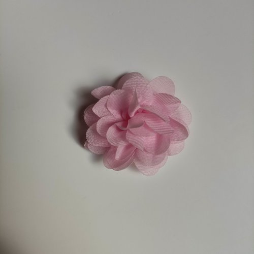 Fleur en tissu mousseline 50mm  rose