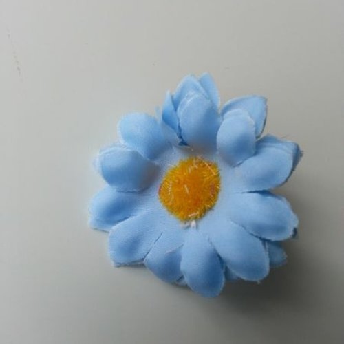 Fleur marguerite artificielle en tissu 45mm bleu ciel