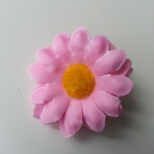Fleur marguerite artificielle en tissu 45mm rose