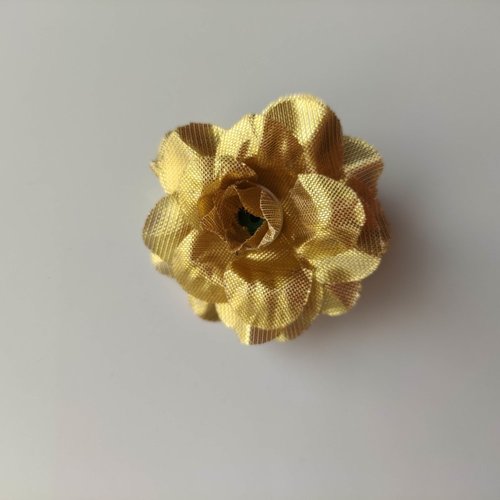 Fleur en tissu de 50mm doré, or