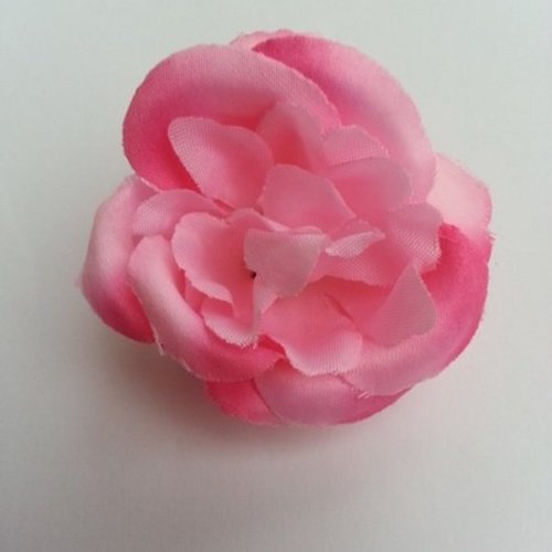 Fleur en tissu 2 tons de rose  50mm