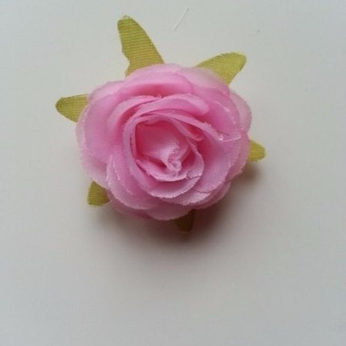 Rose en tissu rose 40mm