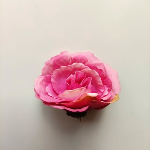 Tête de fleur artificielle en tissu 50mm rose