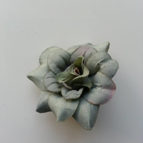 Fleur en tissu de 40mm vert
