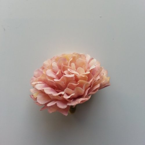 Fleur en tissu mini oeillet de 30mm vieux rose