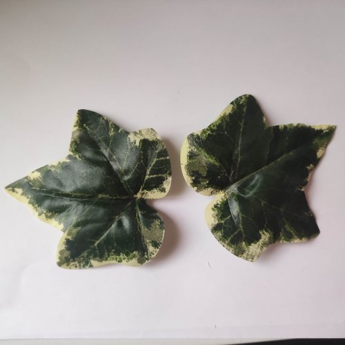 Lot de 2  feuilles de lierre artificielles en tissu  10*10 cm
