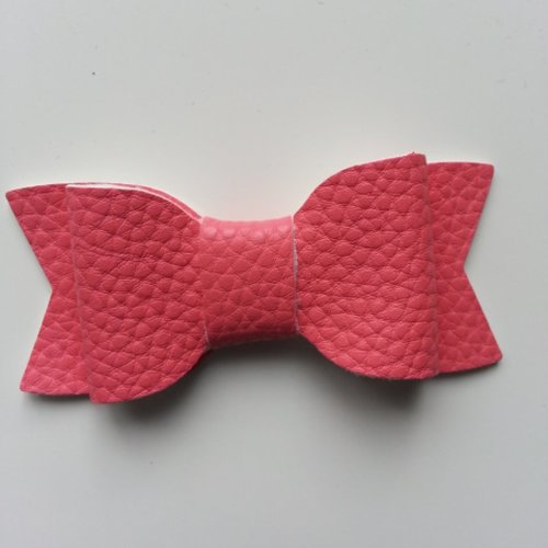 Noeud simili  70*30mm rose saumon