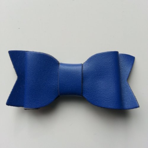 Noeud simili  70*30mm bleu foncé