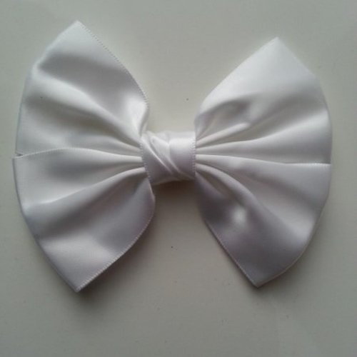 Noeud en satin blanc 11*8cm
