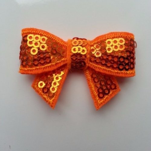 Noeud à paillette 45mm orange