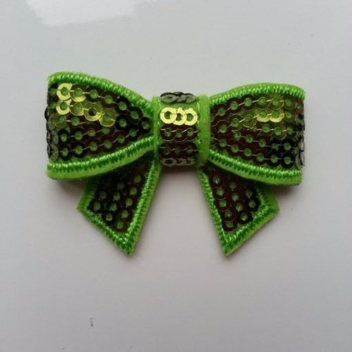 Noeud à paillette 45mm vert clair