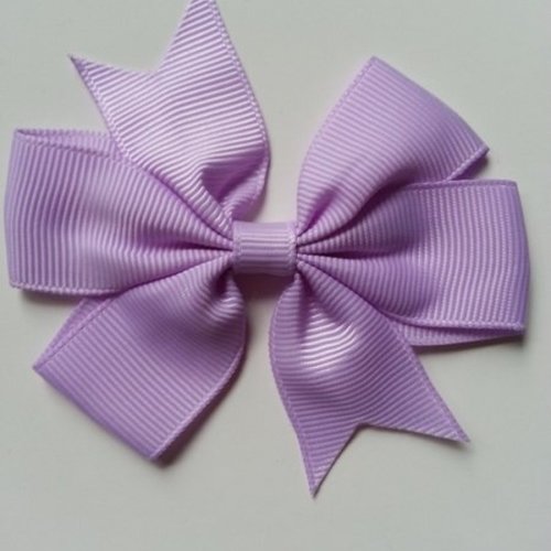 Gros noeud  en ruban gros grain mauve clair   80mm