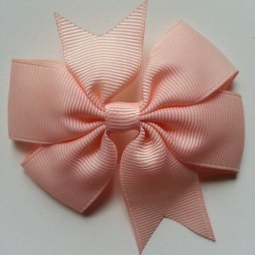 Gros noeud  en ruban gros grain pêche  80mm