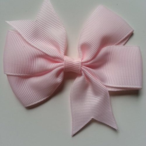 Gros noeud  en ruban gros grain rose   80mm