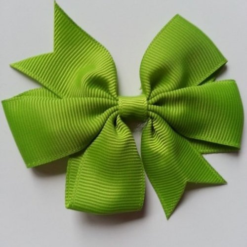 Gros noeud  en ruban gros grain vert olive  80mm