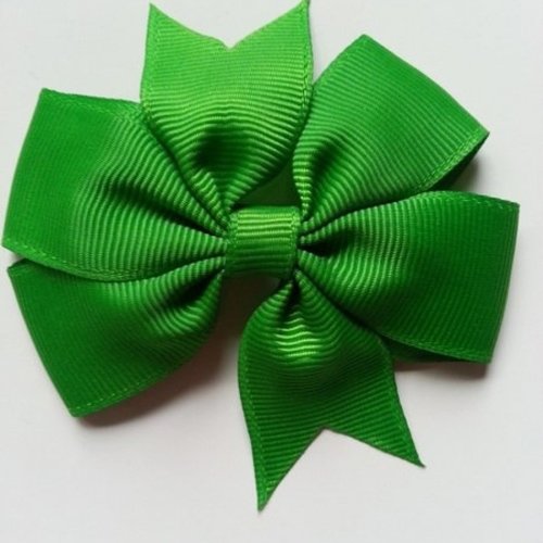 Gros noeud  en ruban gros grain vert sapin  80mm