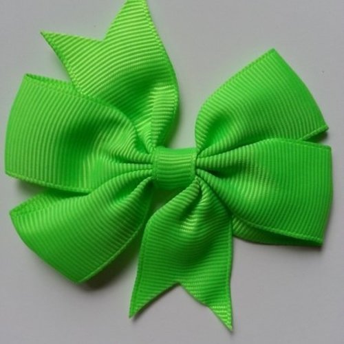 Gros noeud  en ruban gros grain vert  80mm