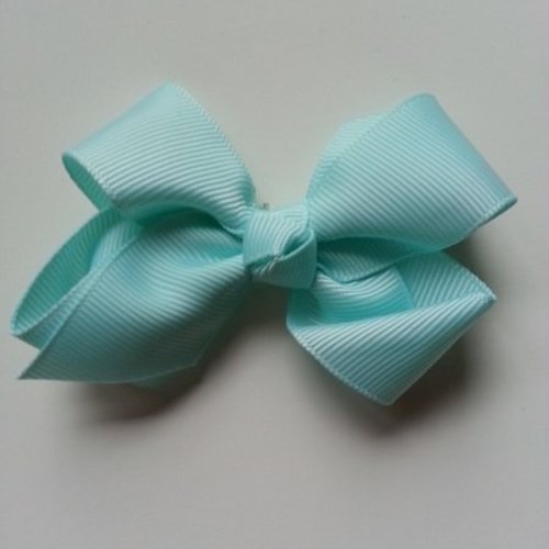 Gros noeud en ruban grosgrain  70*45mm vert pastel