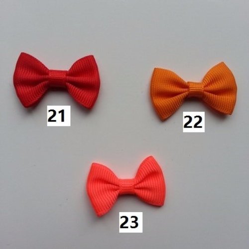 Noeud ruban gros grain orange   n23