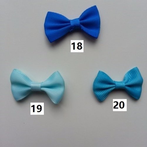 Noeud ruban gros grain bleu ciel  n19