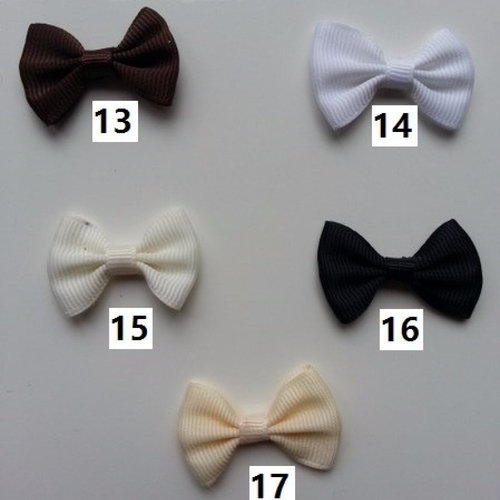 Noeud ruban gros grain marron  n13