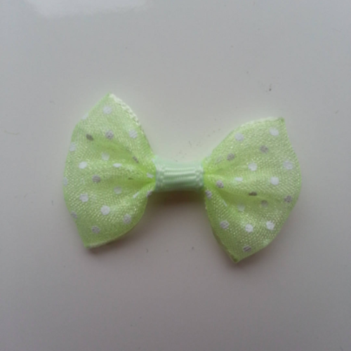 Noeud en voile à pois 35*25mm vert