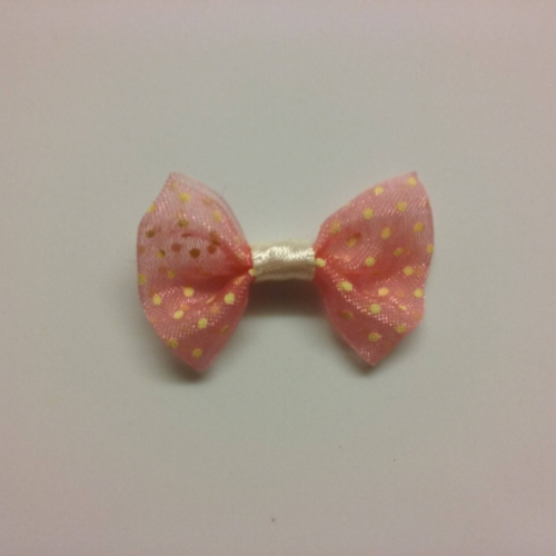 Noeud en voile à pois 35*25mm peche