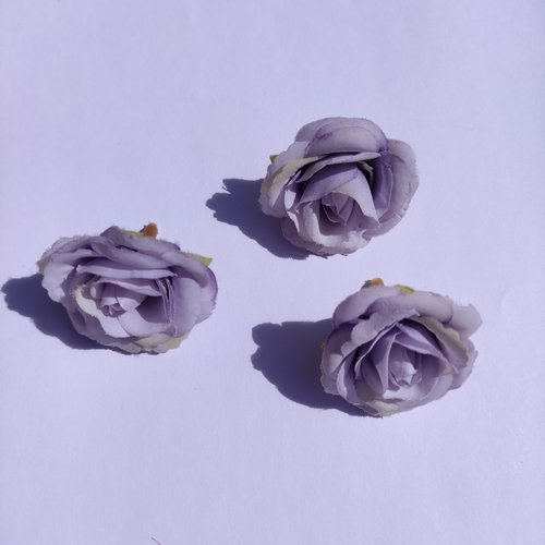 Fleur  en tissu  40mm mauve
