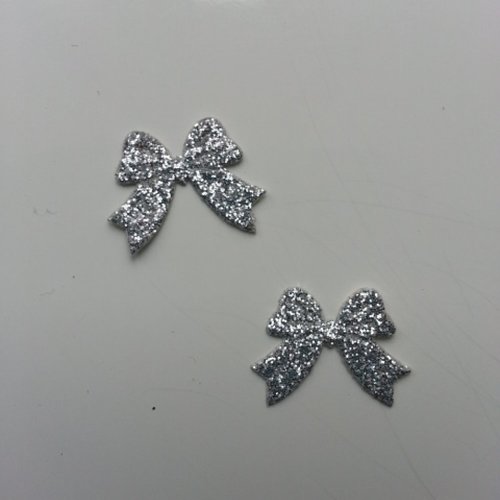 Lot de 2 noeuds en tissu de 20mm argent
