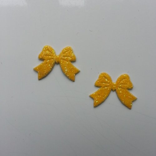 Lot de 2 noeuds en tissu de 20mm jaune