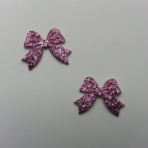 Lot de 2 noeuds en tissu de 20mm rose