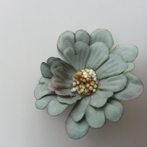 Fleur artificielle en tissu 60mm vert foncé