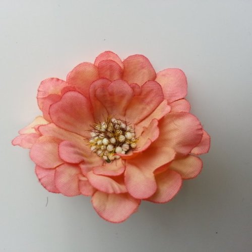 Fleur artificielle en tissu 60mm orange