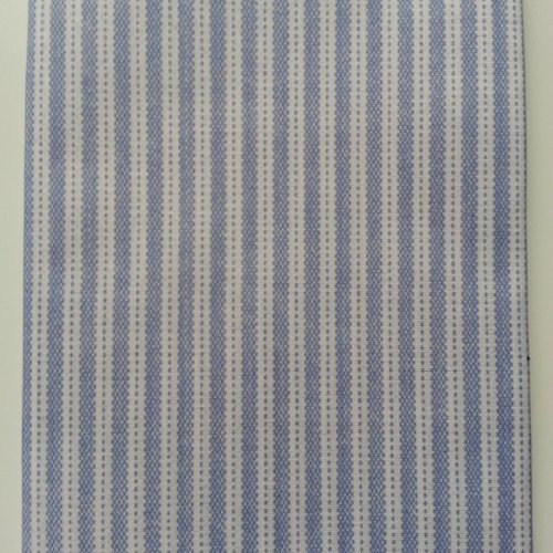 Carré de tissu rayé bleu et blanc 48*48cm