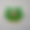 Chouette /hibou en feutrine vert et beige  90*65 mm