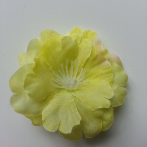 Fleur artificielle en tissu 55mm jaune 