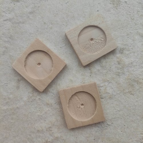 Cadre en bois 35 mm pour cabochon de 25mm