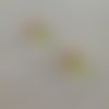 Lot de 2 arrosoir fleur coeur jaune en bois 40*40mm