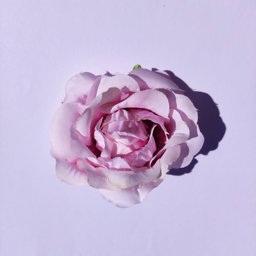 Rose artificielle en tissu 80mm rose