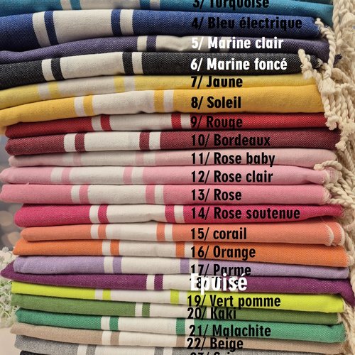 Fouta brodée, fouta, serviette de plage, fouta personnalisée, serviette de plage brodée, personnalisée