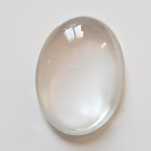 Cabochon verre ovale 4x3cm.