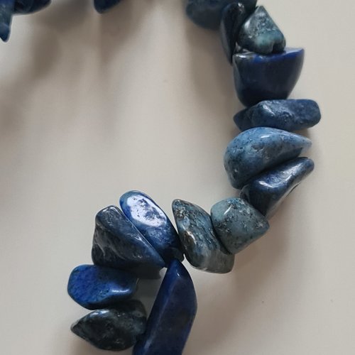 Perle chips lapis lazuli bleu foncé