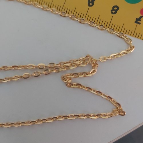 Chaine maille forçat dorée 3mmx2.5mm.
