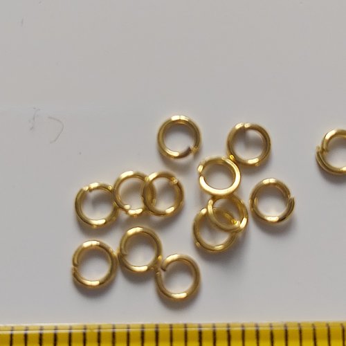 200 anneaux dorés 3mm.